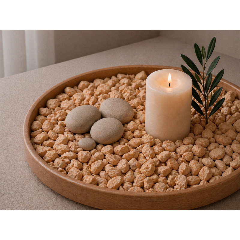 BARATTOLO PIETRA 10 20 MM METALLIZZATO 700G BEIGE