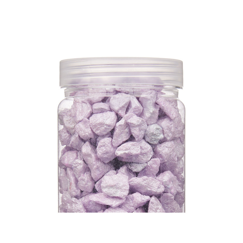 PEDRA DECORATIVA 10 20 MM METALIZADO 700G LILÁS