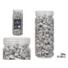 10 20 MM METALLIZED STONE JAR 700G SILVER