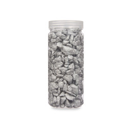 POT PIERRE 10 20 MM MÉTALLISÉE 700G ARGENT