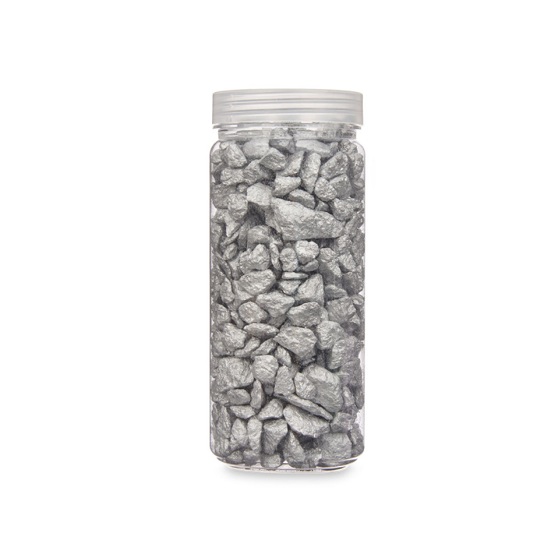 POT PIERRE 10 20 MM MÉTALLISÉE 700G ARGENT