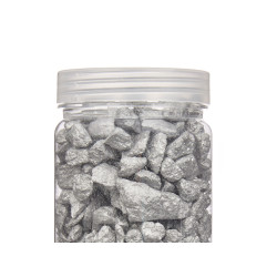 10 20 MM METALLIZED STONE JAR 700G SILVER