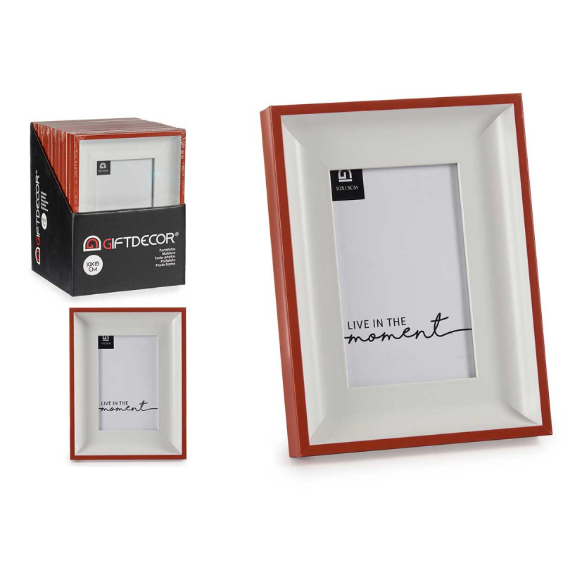 WHITE AND RED PHOTO HOLDER 10X15