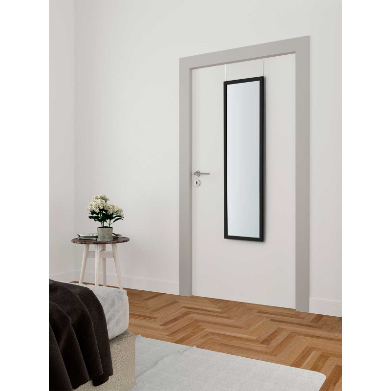 MIROIR DE PORTE COULEUR NOIR 30X120CM