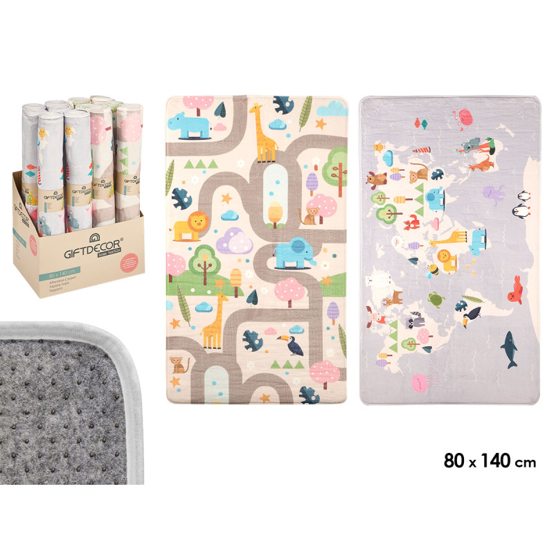 TAPIS ANIMAUX  ASSORT 2 80X140CM