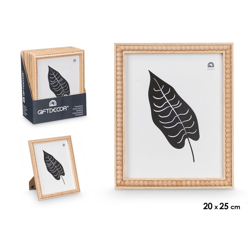 CADRE PHOTO NATUREL BOULES 20 X 25 CM