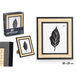 MOLDURA COR PRETA CORDA 20 X 25 CM