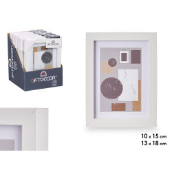 10X15CM WHITE PASSE-PARTOUT WOOD PHOTOFRAME 