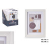 PORTEPHOTO BOIS BOIS PASSE-PARTOUT 10X15CM BLANC 