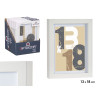 13X18CM WHITE PASSE-PARTOUT WOOD PHOTOFRAME 