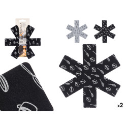 SET 2 POLYESTER PROTECTORS FRYING PANS ASRT 2 COL