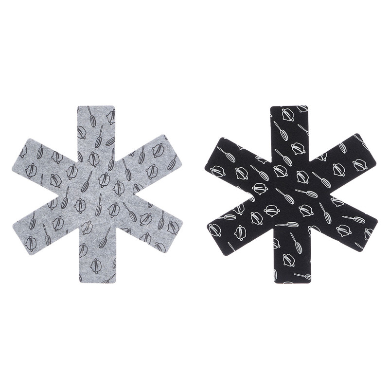 SET 2 POLYESTER PROTECTORS FRYING PANS ASRT 2 COL