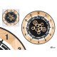 HORLOGE MURALE ENGRENAGE BOIS 60 CM