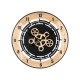 HORLOGE MURALE ENGRENAGE BOIS 60 CM
