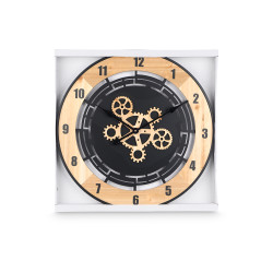 RELOJ PARED ENGRANAJE MADERA 60 CM