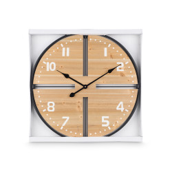 HORLOGE MURALE BOIS 60 CM