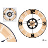 HORLOGE MURALE ENGRENAGE METAL 60 CM