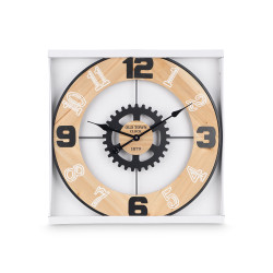 HORLOGE MURALE ENGRENAGE METAL 60 CM
