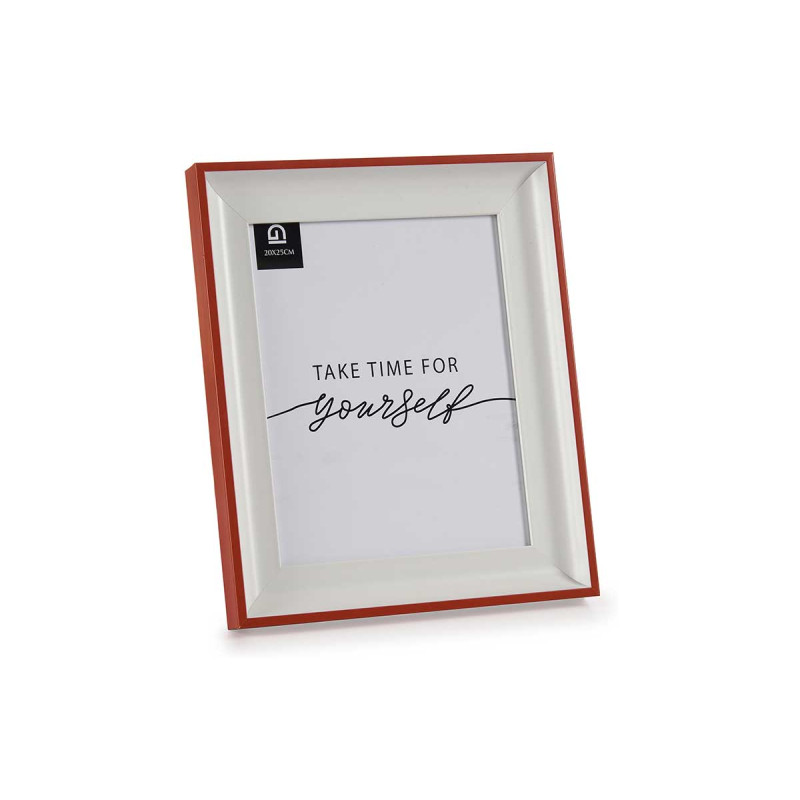 WHITE AND RED PHOTO HOLDER 20X25