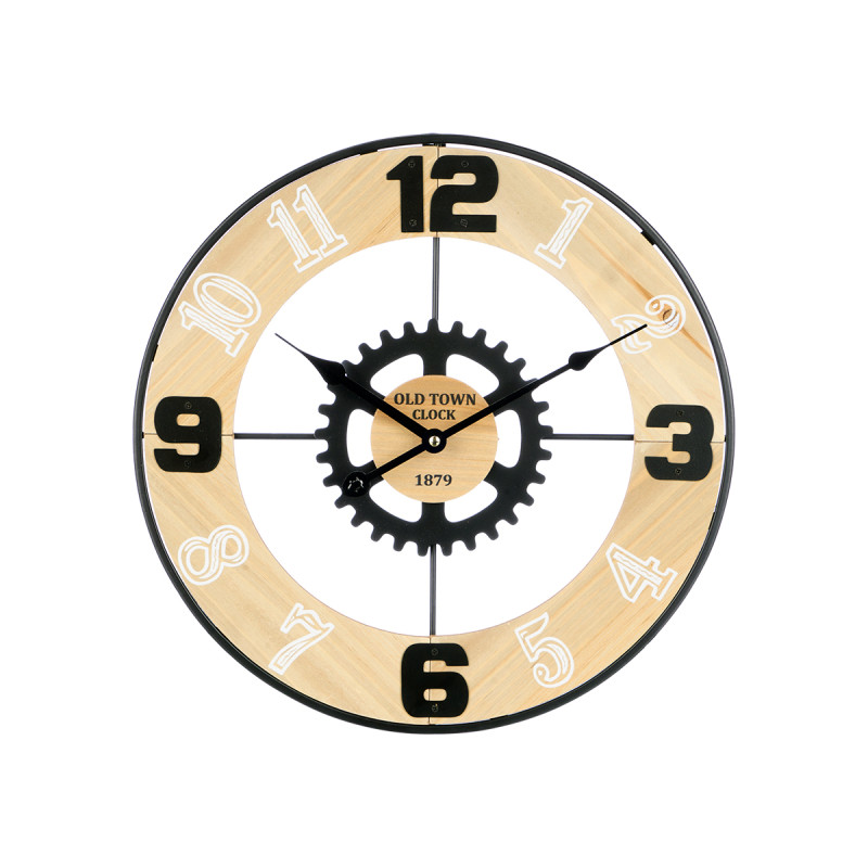 HORLOGE MURALE ENGRENAGE METAL 40 CM