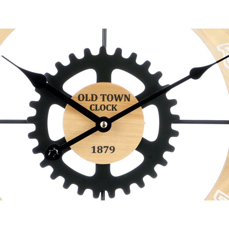 HORLOGE MURALE ENGRENAGE METAL 40 CM