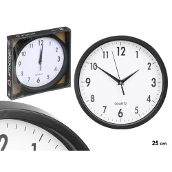 RELOJ REDONDO NEGRO