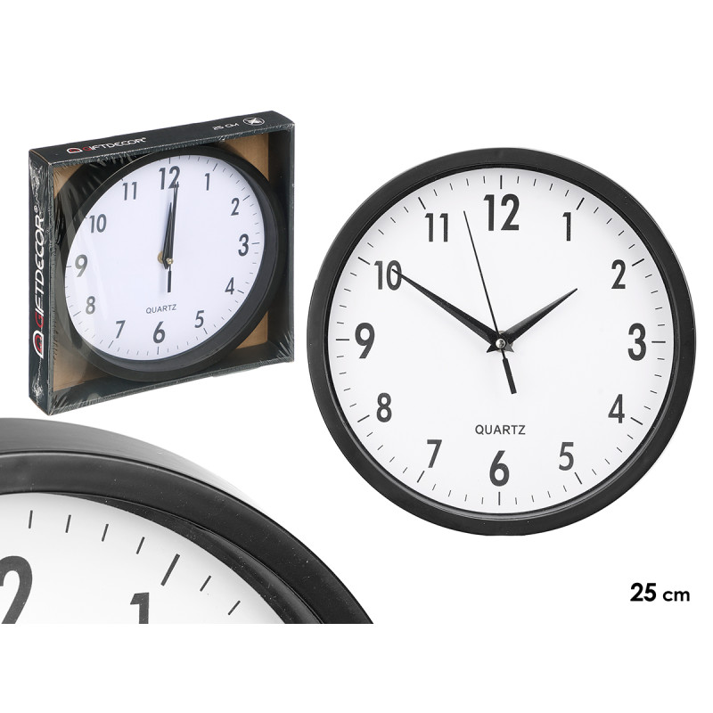 HORLOGE ROND NOIR