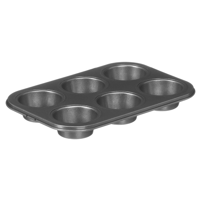 MOLDE RECTANGULAR ACERO 6 HUECOS GRIS
