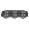 GREY RECTANGULAR 6CUP MUFFIN PAN