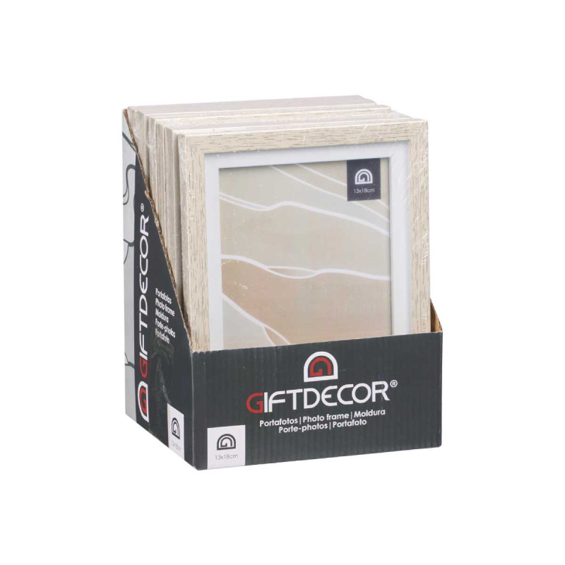 PORTEPHOTO NATUREL REBORD BLANC 13X18CM