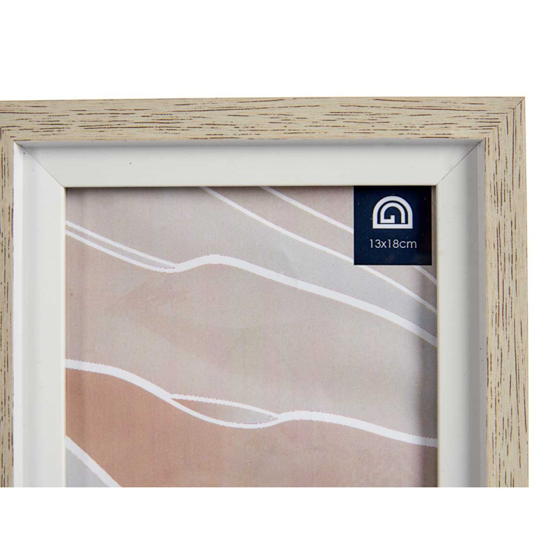 PORTEPHOTO NATUREL REBORD BLANC 13X18CM