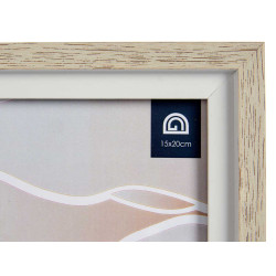 MOLDURA NATURAL BORDA BRANCA 15X20CM 