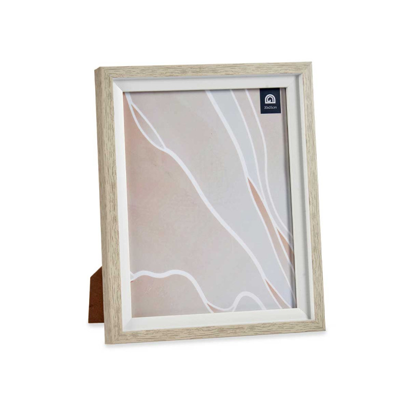 MOLDURA NATURAL BORDA BRANCA 20X25CM 