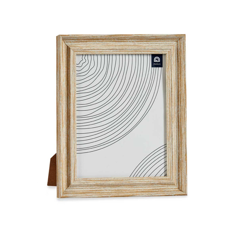PORTAFOTOS EFECTO MADERA ORO 20X25CM