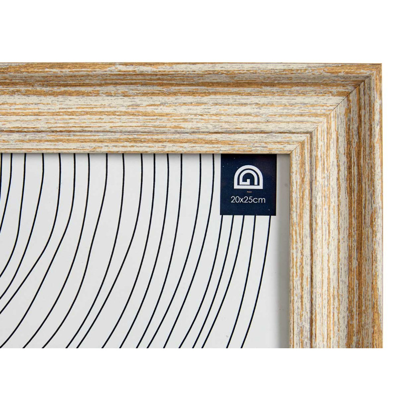 MOLDURA NATURAL BORDA DOURADA 20X25CM 