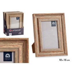 PORTAFOTO EFFETTO LEGNO BRONZO 10X15CM