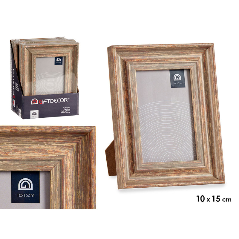 PORTAFOTOS EFECTO MADERA COBRE 10X15CM