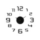 HORLOGE AUTOCOLLANT 35CM NOIR BRILLANT