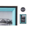 BLACK AND BLUE WOOD PHOTO HOLDER 10X15
