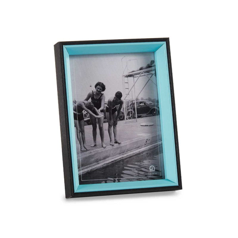 PORTAFOTO LEGNO 13X18 NERO E BLU