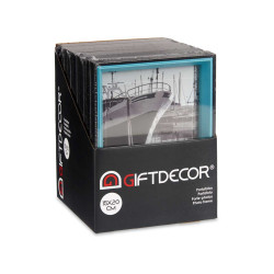 BLACK AND BLUE WOOD PHOTO HOLDER 15X20