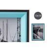 BLACK AND BLUE WOOD PHOTO HOLDER 15X20