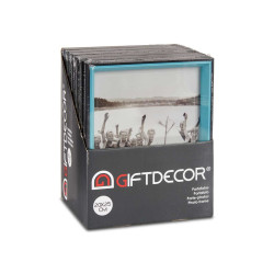 BLACK AND BLUE WOOD PHOTO HOLDER 20X25