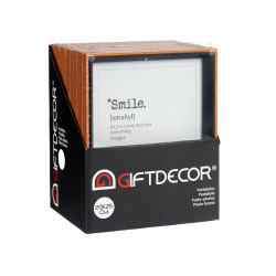 PORTAFOTO LEGNO 20X25 MARRONE E NERO