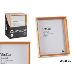 PORTAFOTO LEGNO 20X25 BIANCO E MARRONE