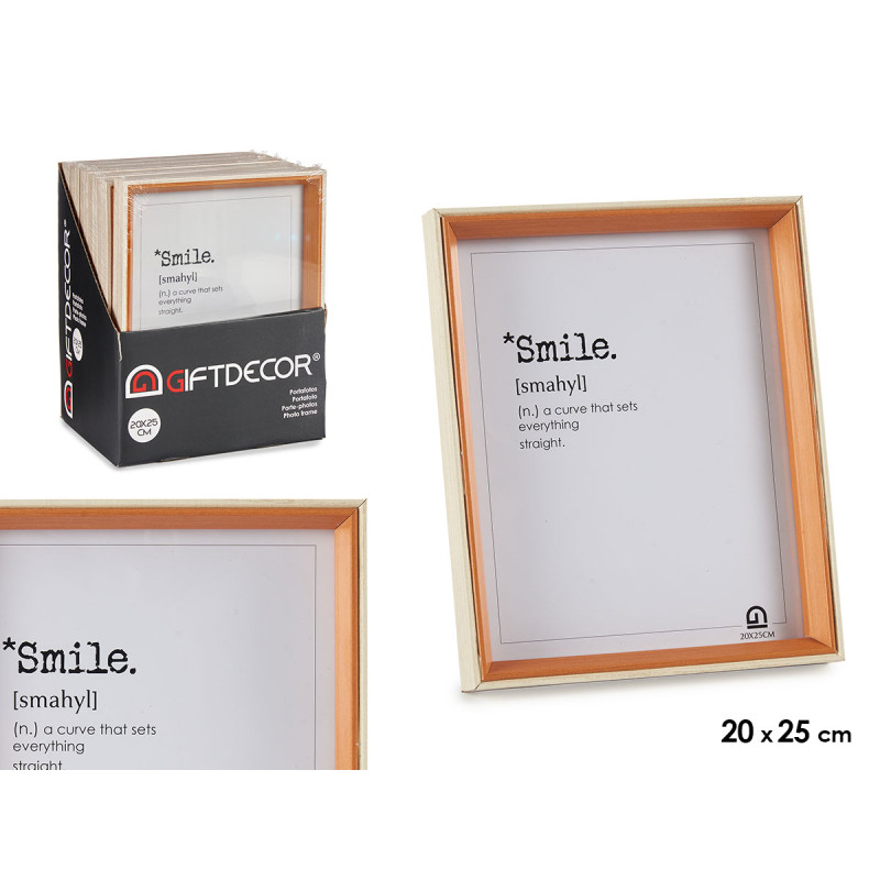 PORTAFOTO LEGNO 20X25 BIANCO E MARRONE