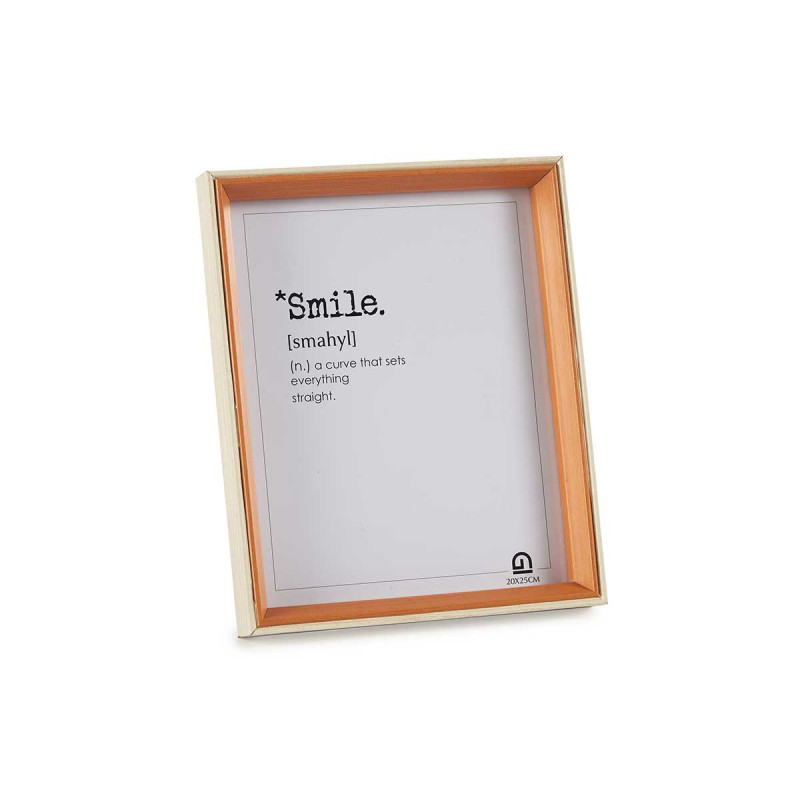 PORTEPHOTOS BOIS 20X25 BLANC ET MARRON