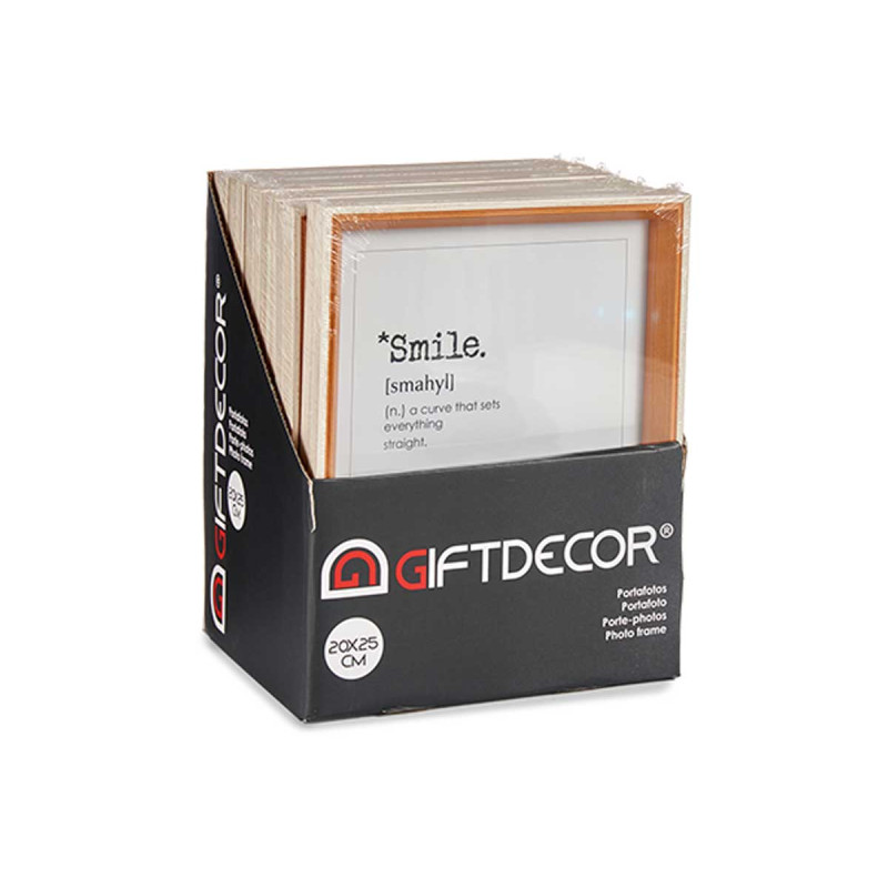 PORTEPHOTOS BOIS 20X25 BLANC ET MARRON