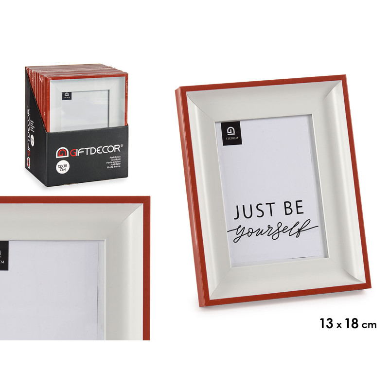 PORTEPHOTOS 13X18 BLANC ET ROUGE