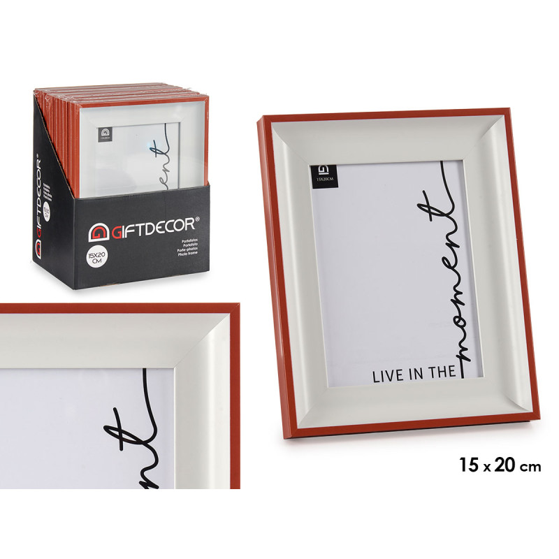 PORTAFOTO 15X20 BIANCO E ROSSO